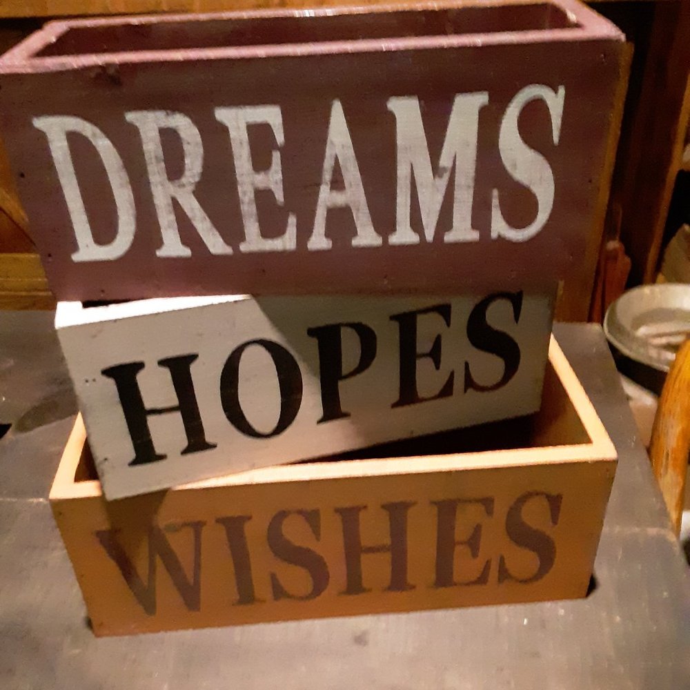 Wood Boxes set of 3